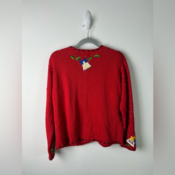 Designers Original Studio Christmas Holiday Sweater Cardigan - Picture 2 of 15